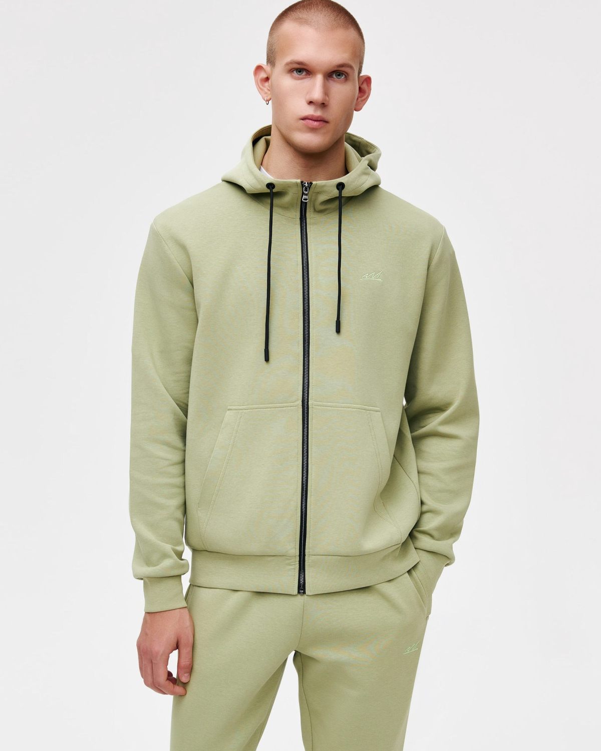 Худи на молнии Pure Nikasport, M5CLP34-OLV, цвет оливковый