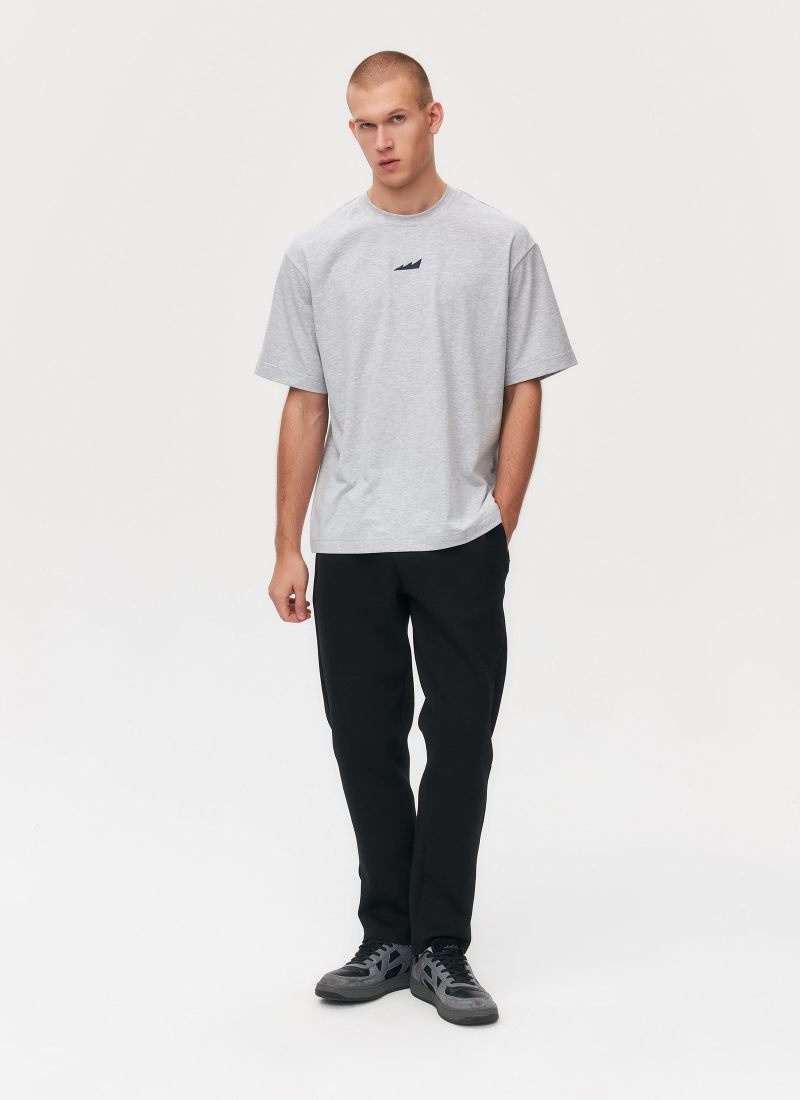 Футболка Oversize Classic Nikasport, CL12-M11-GRY/MLG, цвет серый меланж