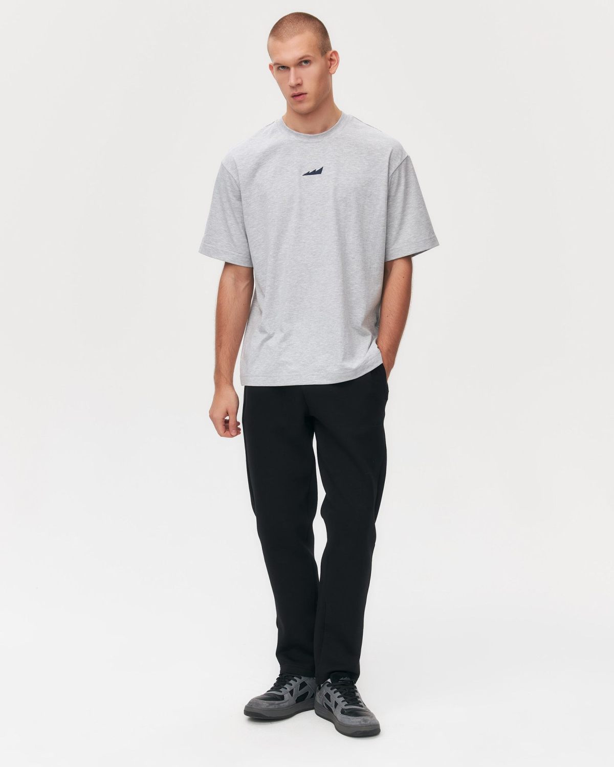 Футболка Oversize Classic Nikasport, CL12-M11-GRY/MLG, цвет серый меланж