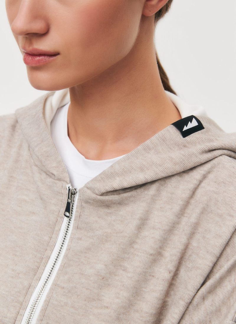 Укороченное худи на молнии Softwear Nikasport, W5HOM34-BGE/MLG, цвет бежевый