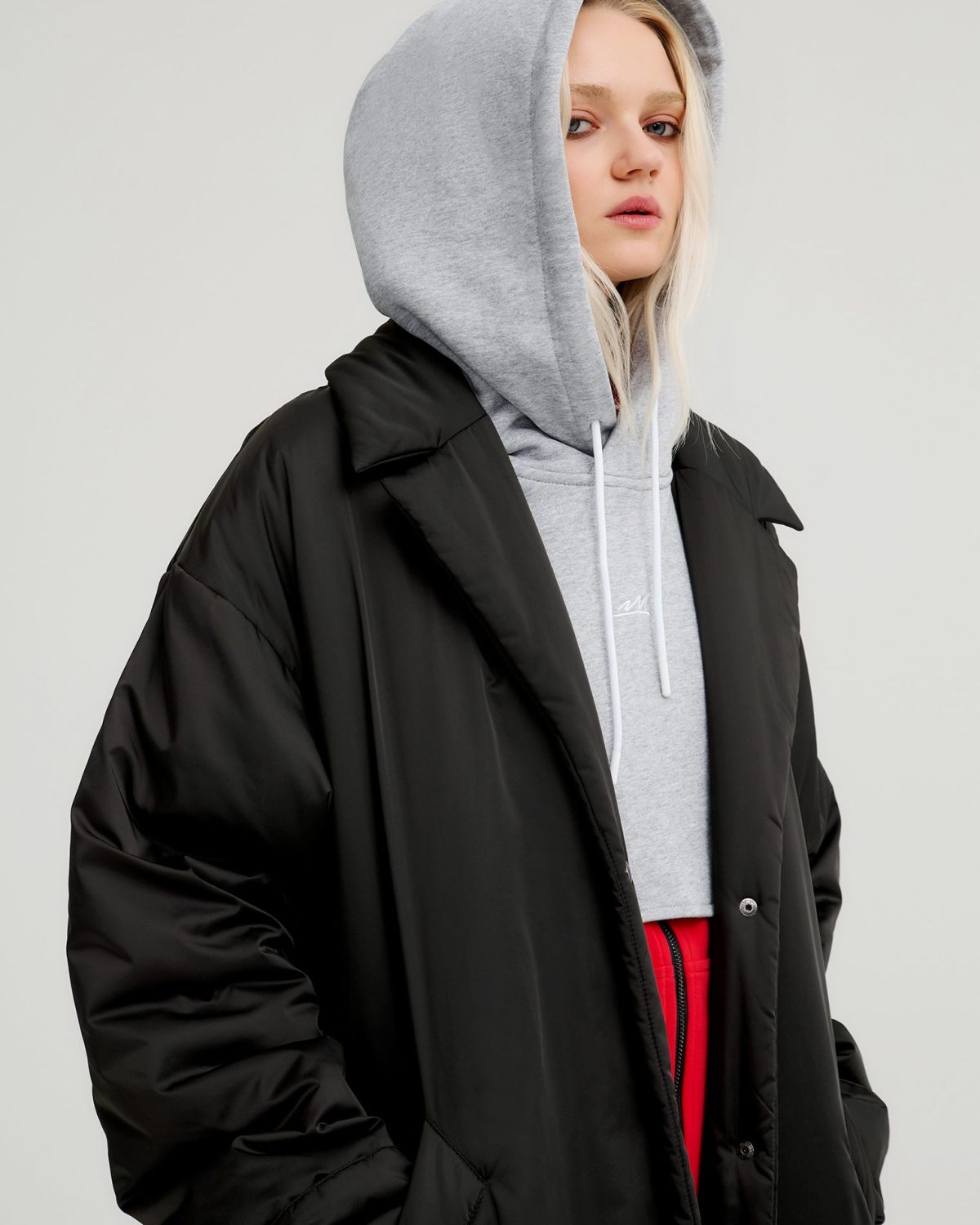 Капюшон Unisex из хлопка Classic Nikasport, U5CL141-GRY/MLG, цвет серый меланж