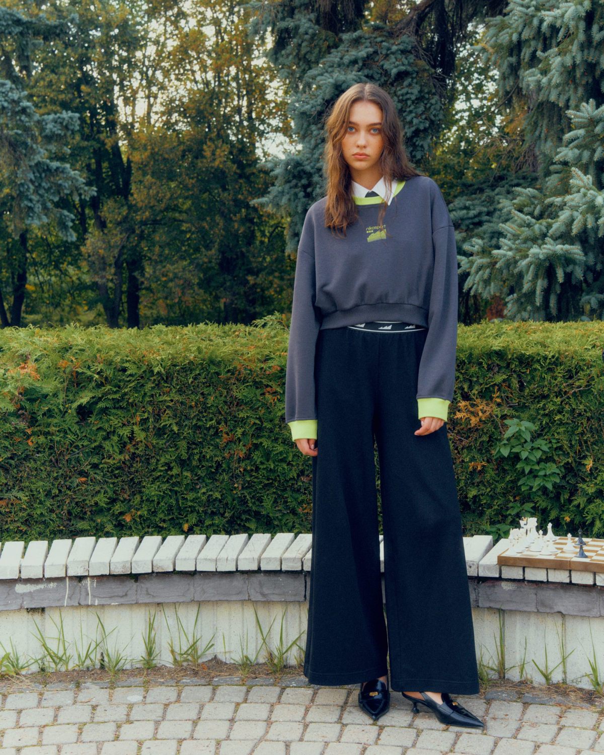 Укороченный свитшот Salat Nikasport, W2ST33-GPH, цвет графит