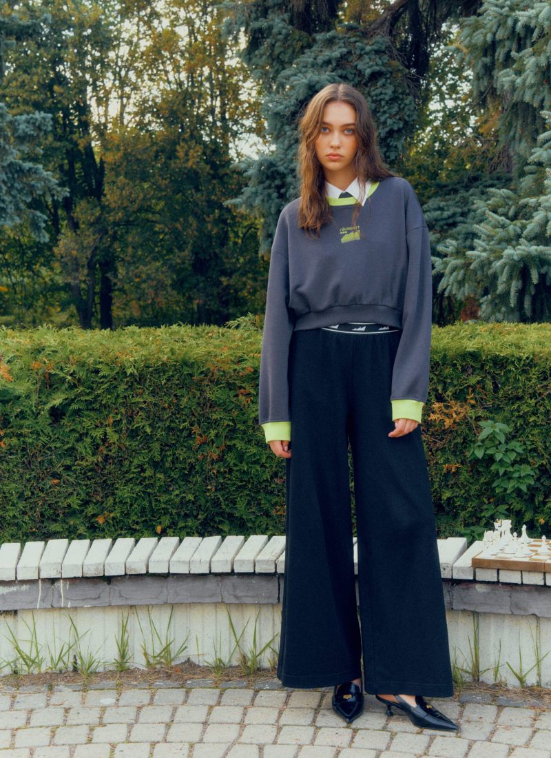 Укороченный свитшот Salat Nikasport, W2ST33-GPH, цвет графит