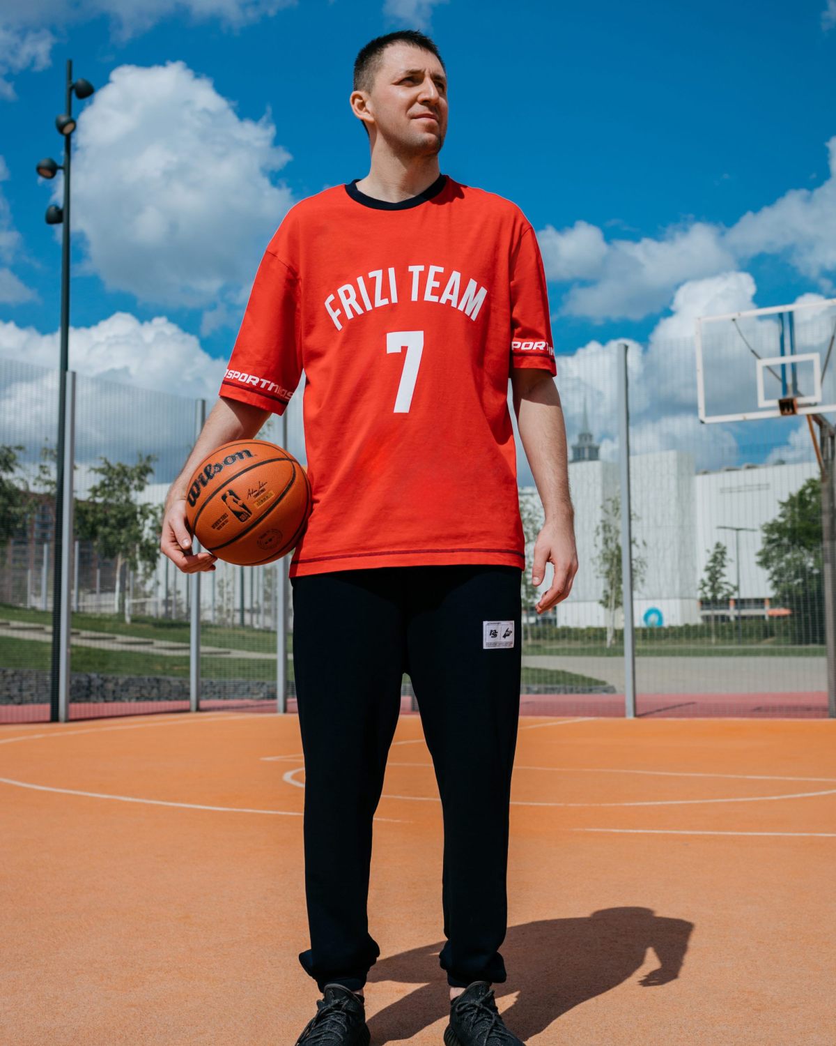 Футболка Oversize Friziteam Nikasport, FZ12-MT77-RED, цвет красный