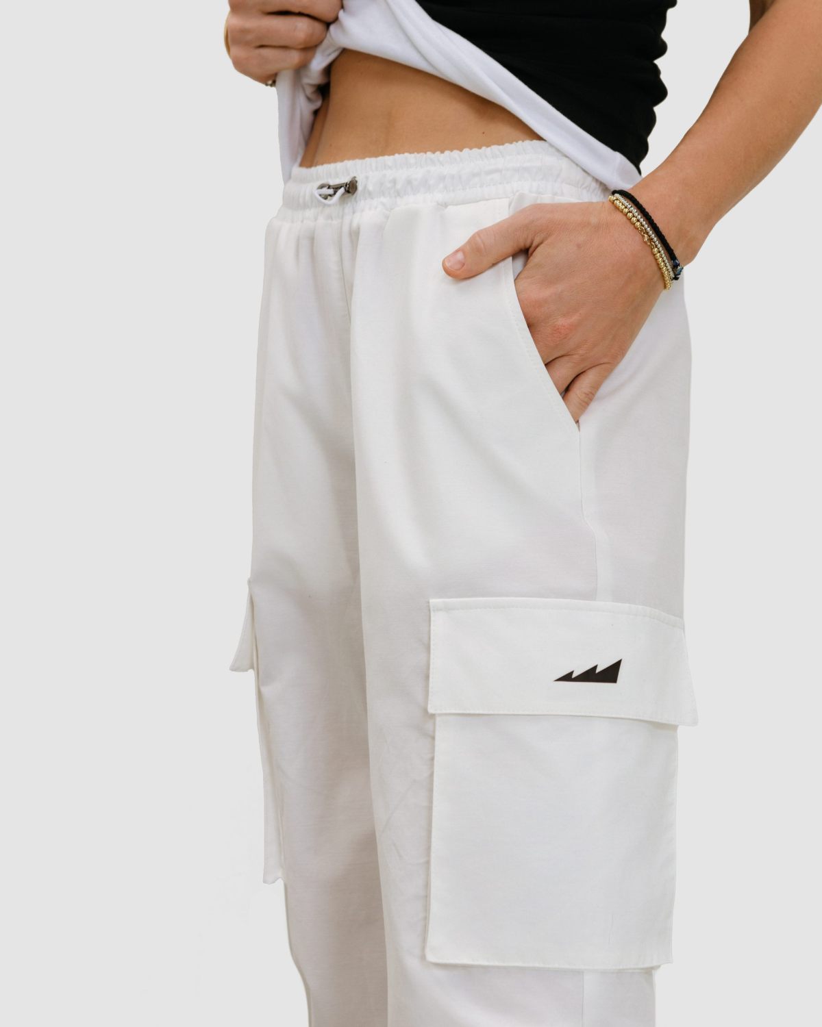 Брюки карго Beige & Grey Nikasport, W3BG89-WHT, цвет белый