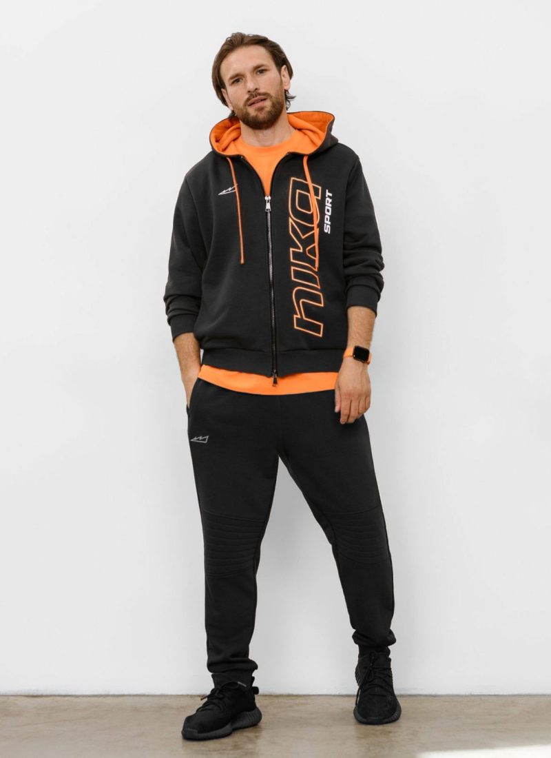 Худи на молнии Beige & Grey Nikasport, BG25-M92-DRK/GRY, цвет темно-серый