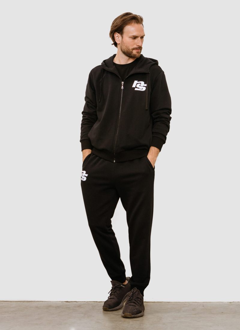 Худи на молнии Black & White Nikasport, M4BW34-BLK, цвет черный