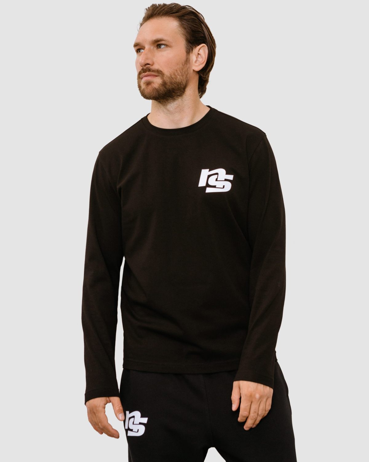 Лонгслив Black&White Nikasport, BW16-M22-BLK, цвет черный