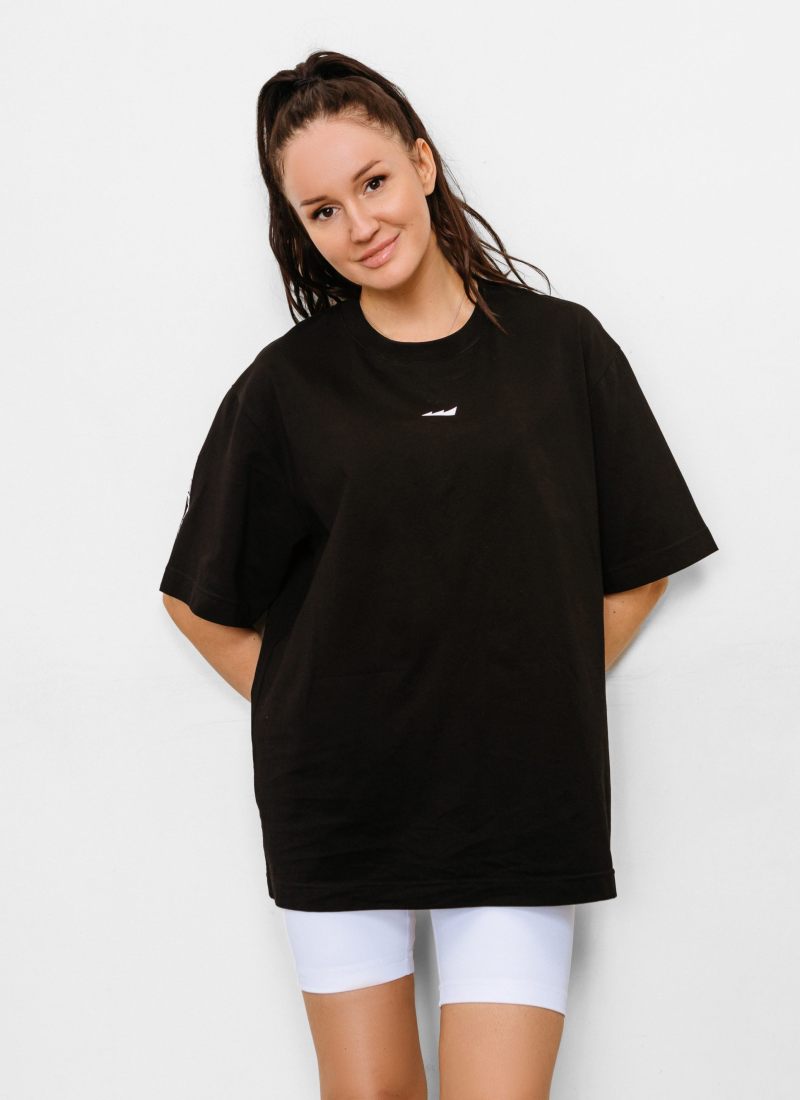 Футболка Oversize Black & White Nikasport, BW12-W32-BLK, цвет черный