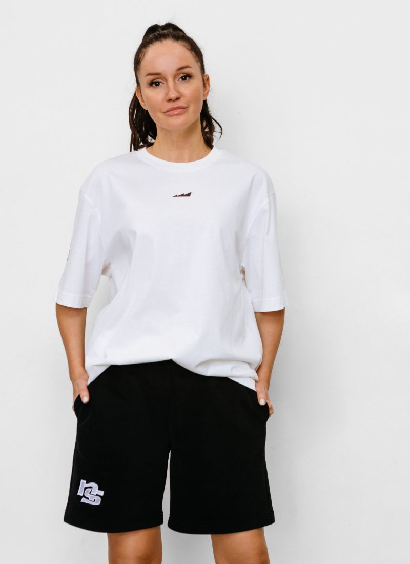 Футболка Oversize Black & White Nikasport, BW12-W32-WHT, цвет белый