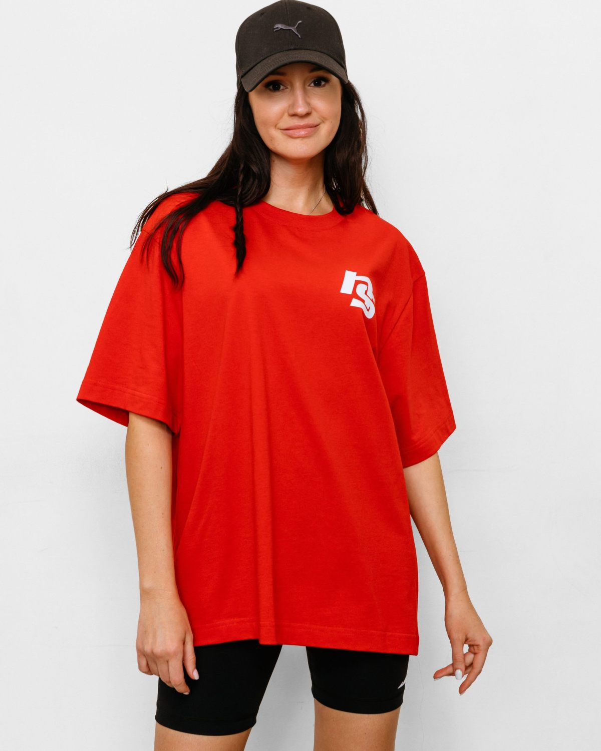 Футболка Oversize Black & White Nikasport, BW12-W22-RED, цвет красный