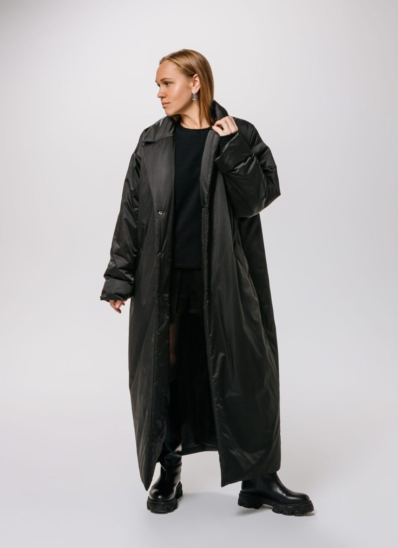 Пальто Oversize на кнопках Infinity Nikasport, INF101-W99-BLK, цвет черный