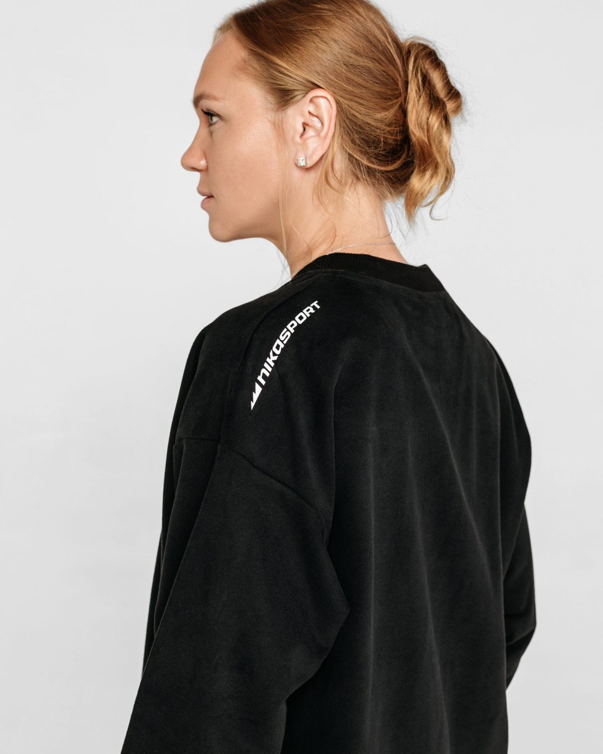 Свитшот Хоккейные мамы Nikasport, HM22-W-BLK, цвет черный