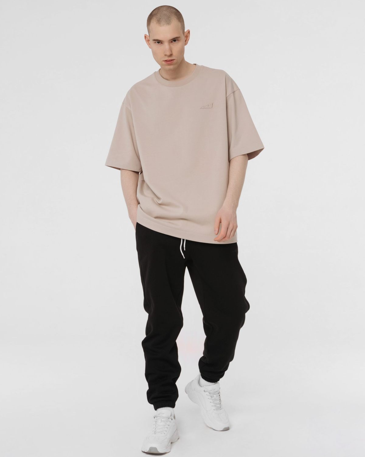 Футболка Oversize из плотного хлопка Classic Nikasport, CL12-M11-BGE, цвет бежевый