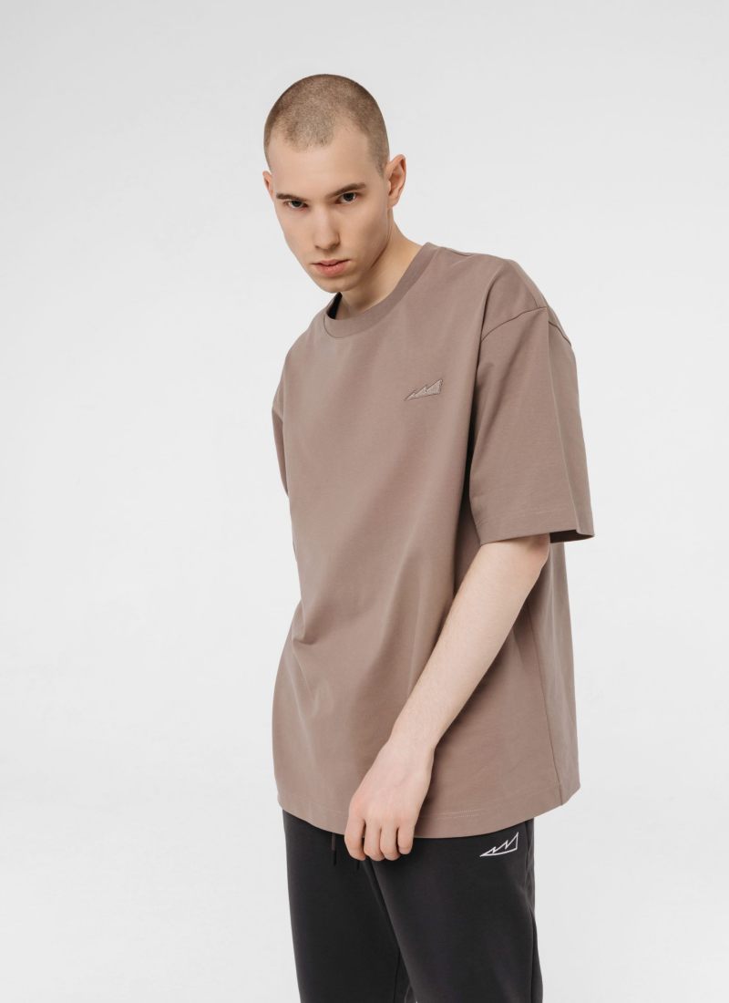 Футболка Oversize из плотного хлопка Classic Nikasport, CL12-M11-COF, цвет кофейный