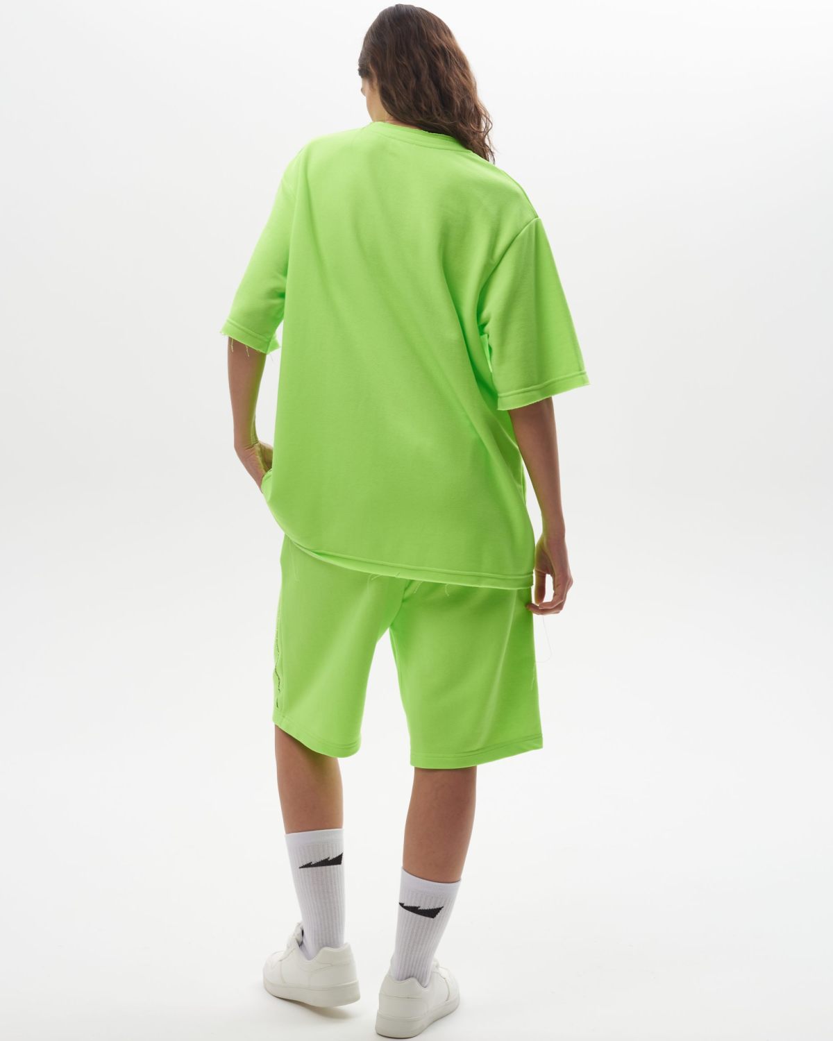 Футболка Oversize с необработанными краями Infinity Nikasport, INF12-W82-LIM, цвет лайм