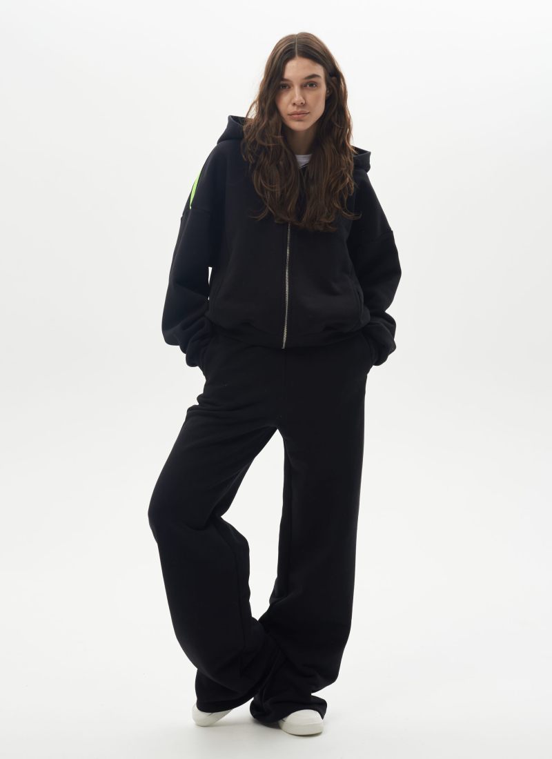 Укороченное худи на молнии Infinity Nikasport, INF25-W92-BLK, цвет черный