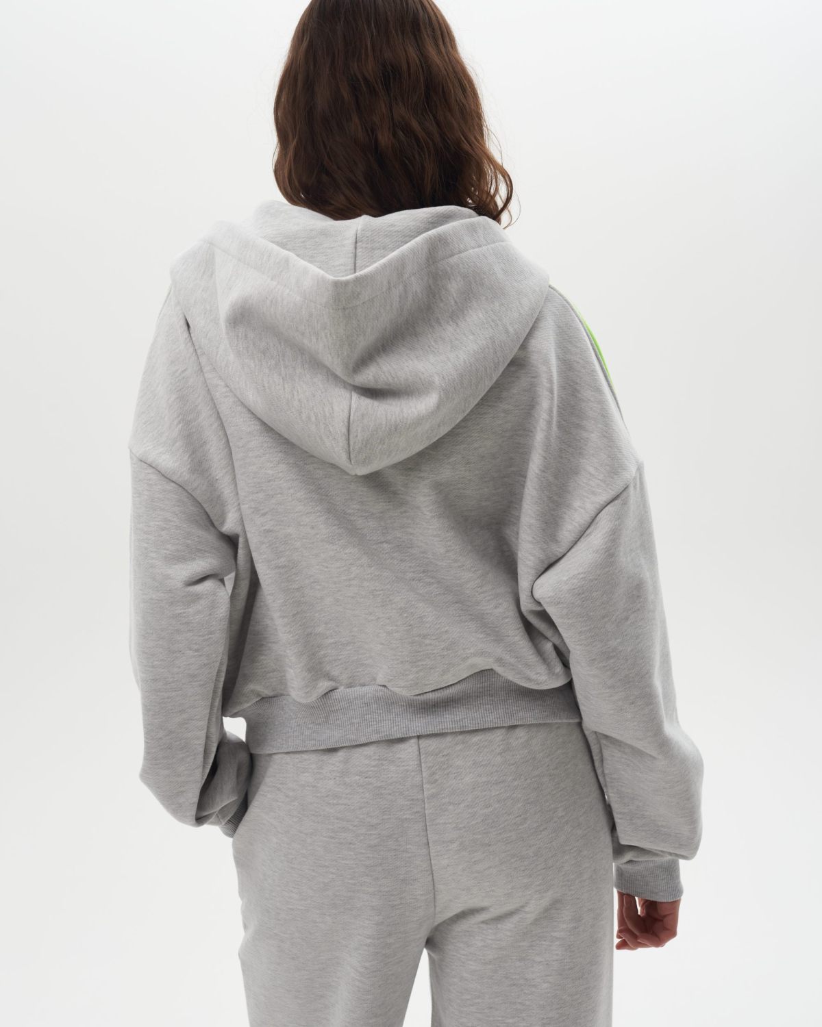 Укороченное худи на молнии Infinity Nikasport, INF25-W92-GRY, цвет серый