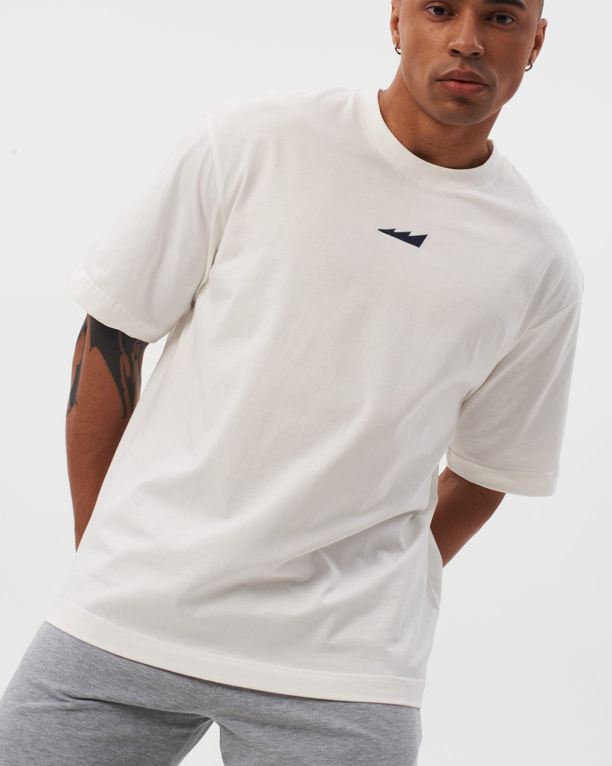 Футболка Oversize Black & White Nikasport, BW12-M11-WHT, цвет белый