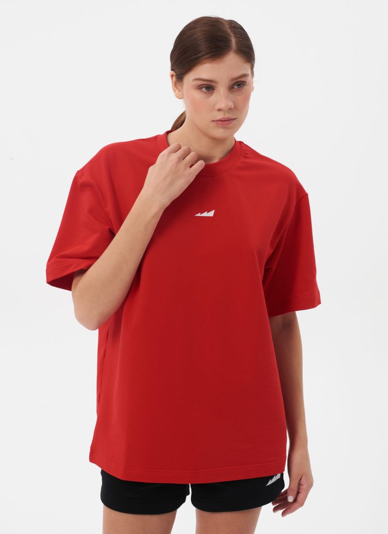 Футболка Oversize Black & White Nikasport, W4BW43-RED, цвет красный