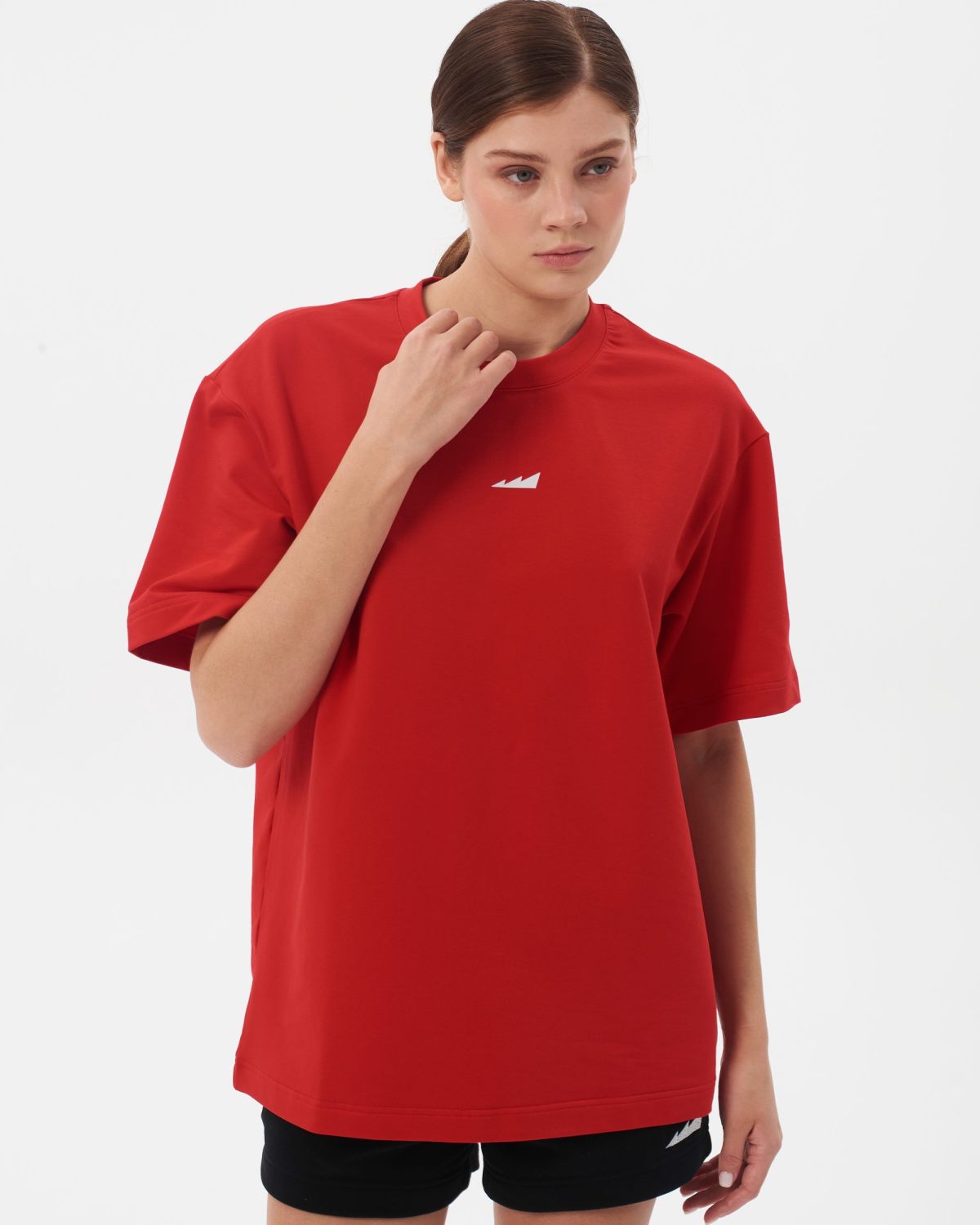 Футболка Oversize Black & White Nikasport, W4BW43-RED, цвет красный