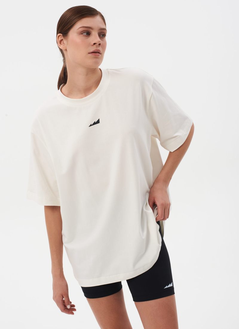 Футболка Oversize Black & White Nikasport, W4BW43-ECR, цвет экрю