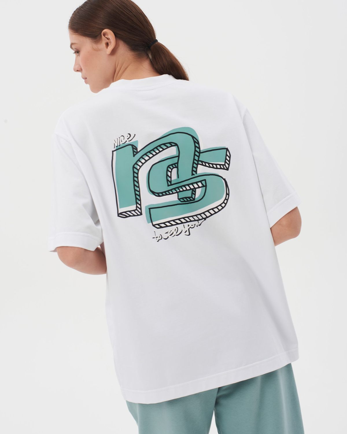 Футболка Oversize Sweet nature Nikasport, W4SN43-WHT, цвет белый