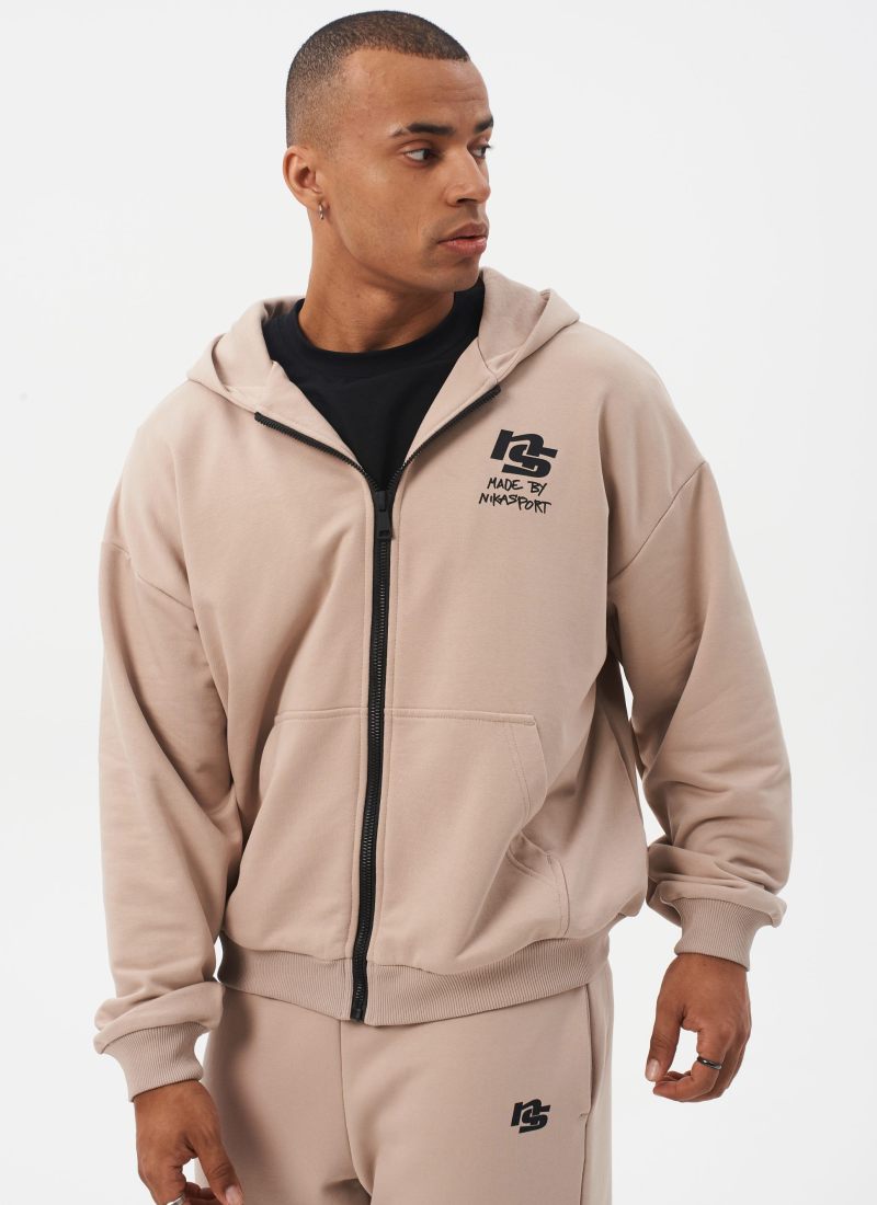 Худи на молнии I'm the Art Nikasport, M4ITA34-CAP, цвет капучино