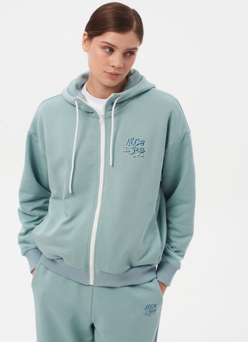 Худи на молнии Sweet nature Nikasport, W4SN34-MNT, цвет мятный