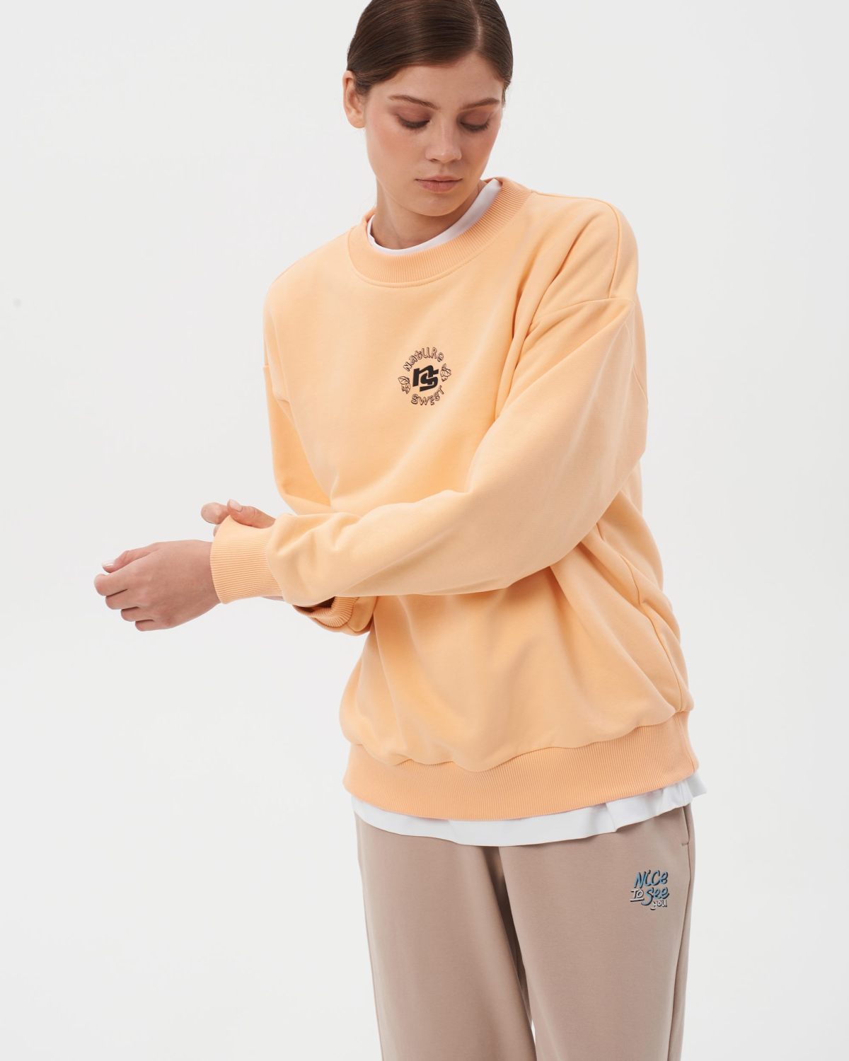 Свитшот Sweet nature Nikasport, W4SN33-PEA, цвет персик