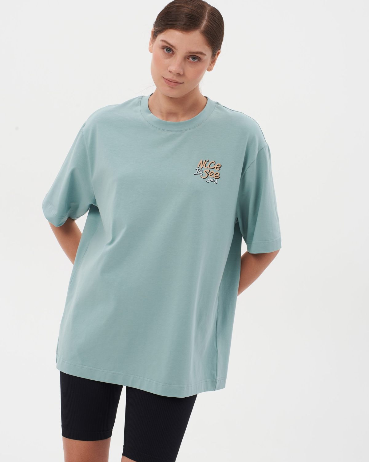 Футболка Oversize Sweet nature Nikasport, W4SN43-MNT, цвет мятный