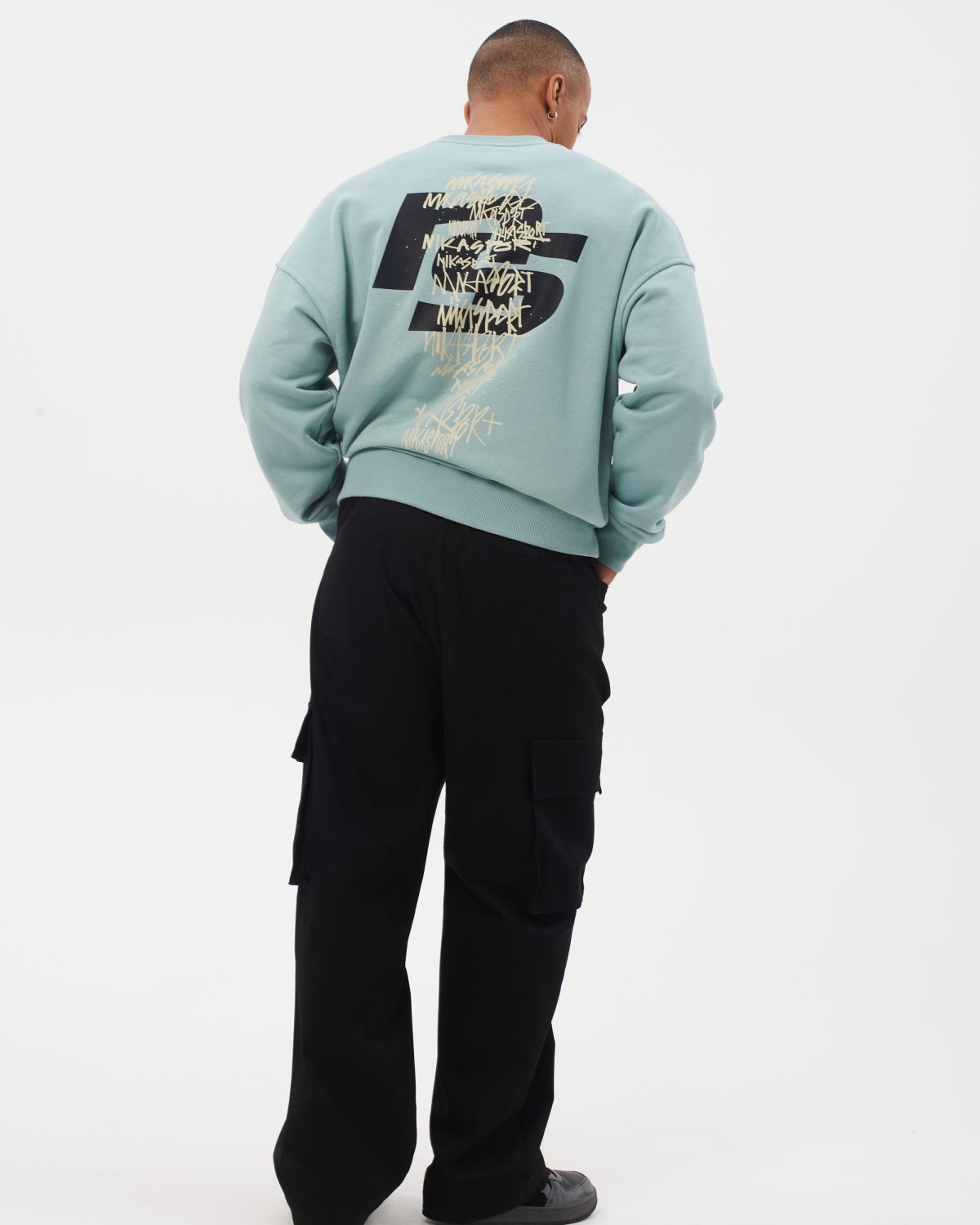 Брюки карго I’m the art Nikasport, M4ITA89-BLK, цвет черный