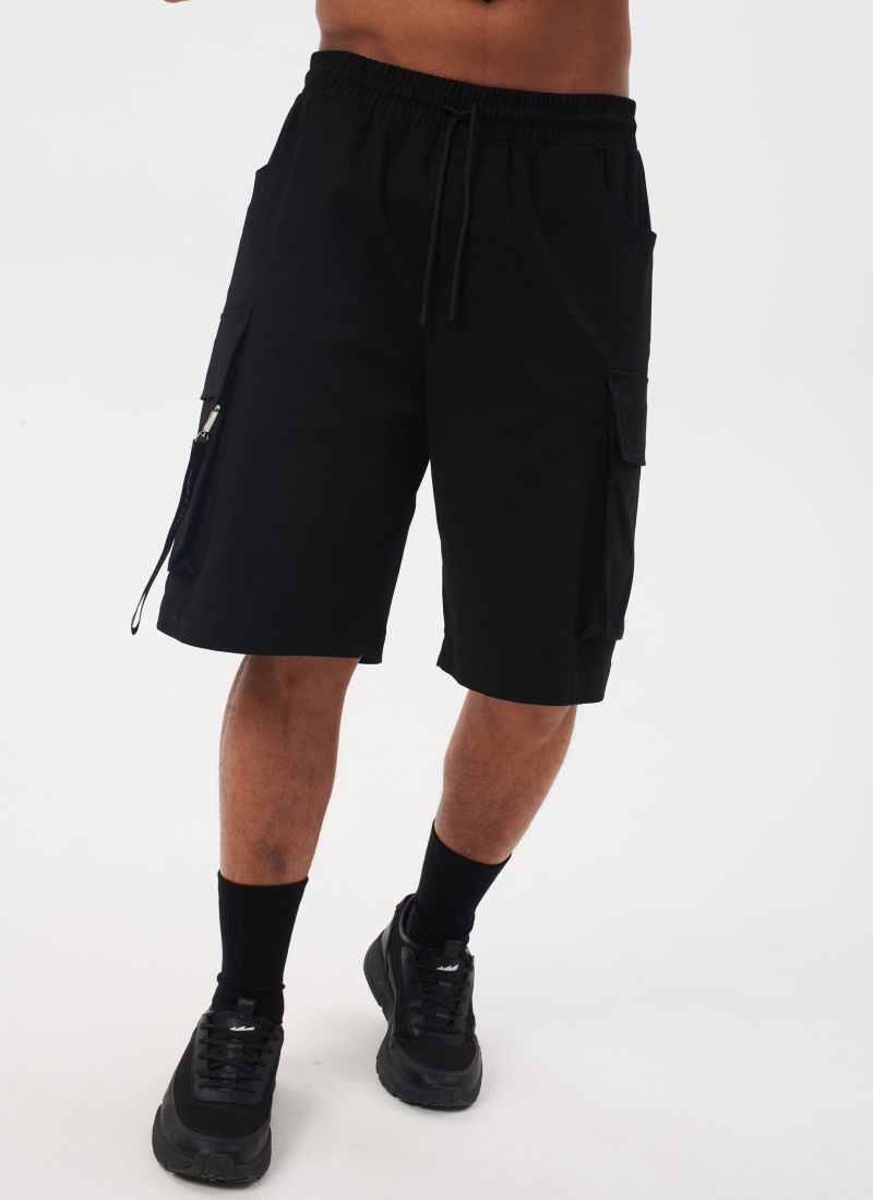 Шорты карго Oversize I’m the art Nikasport, M4ITA94-BLK, цвет черный