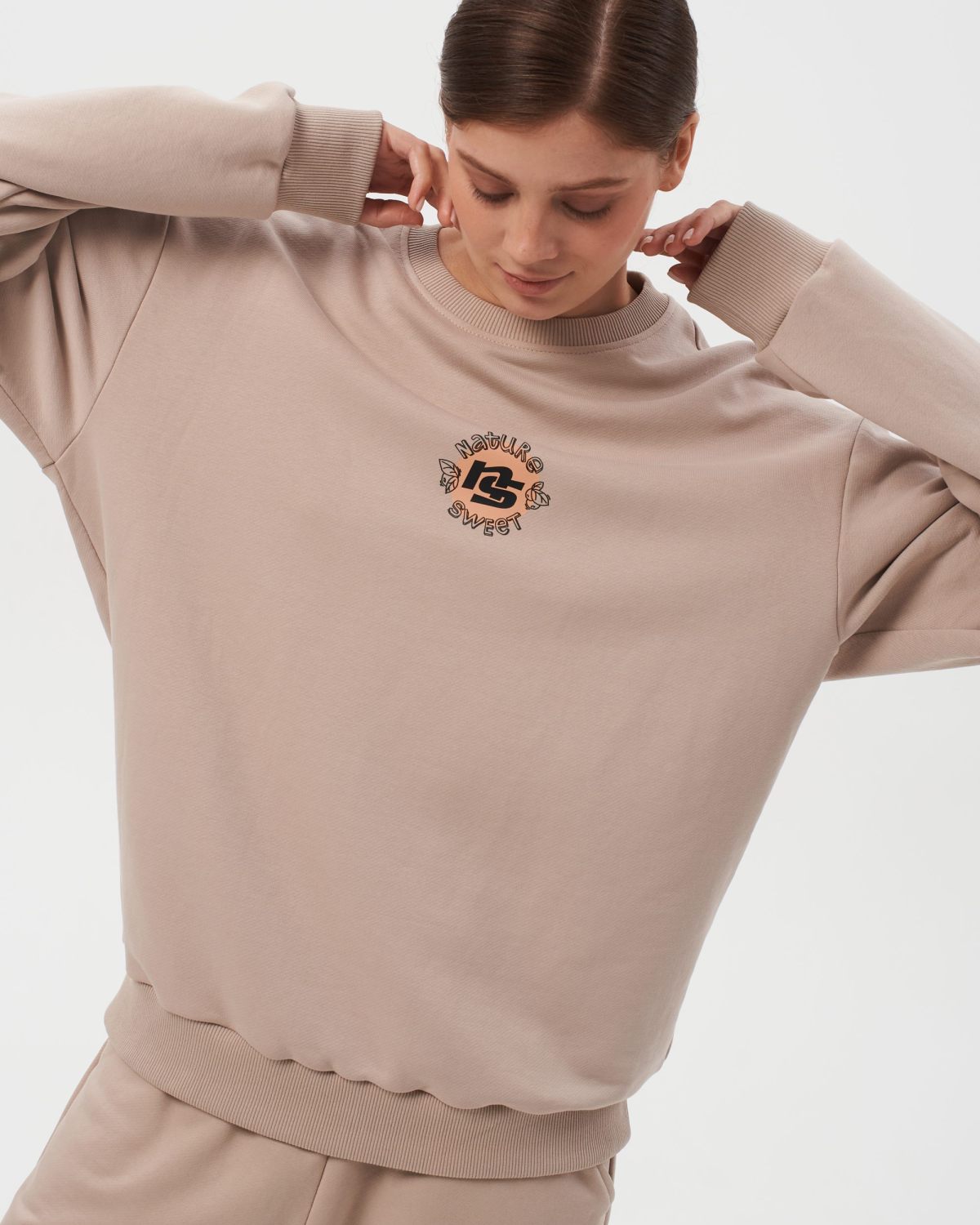 Свитшот Sweet nature Nikasport, W4SN33-CAP, цвет капучино