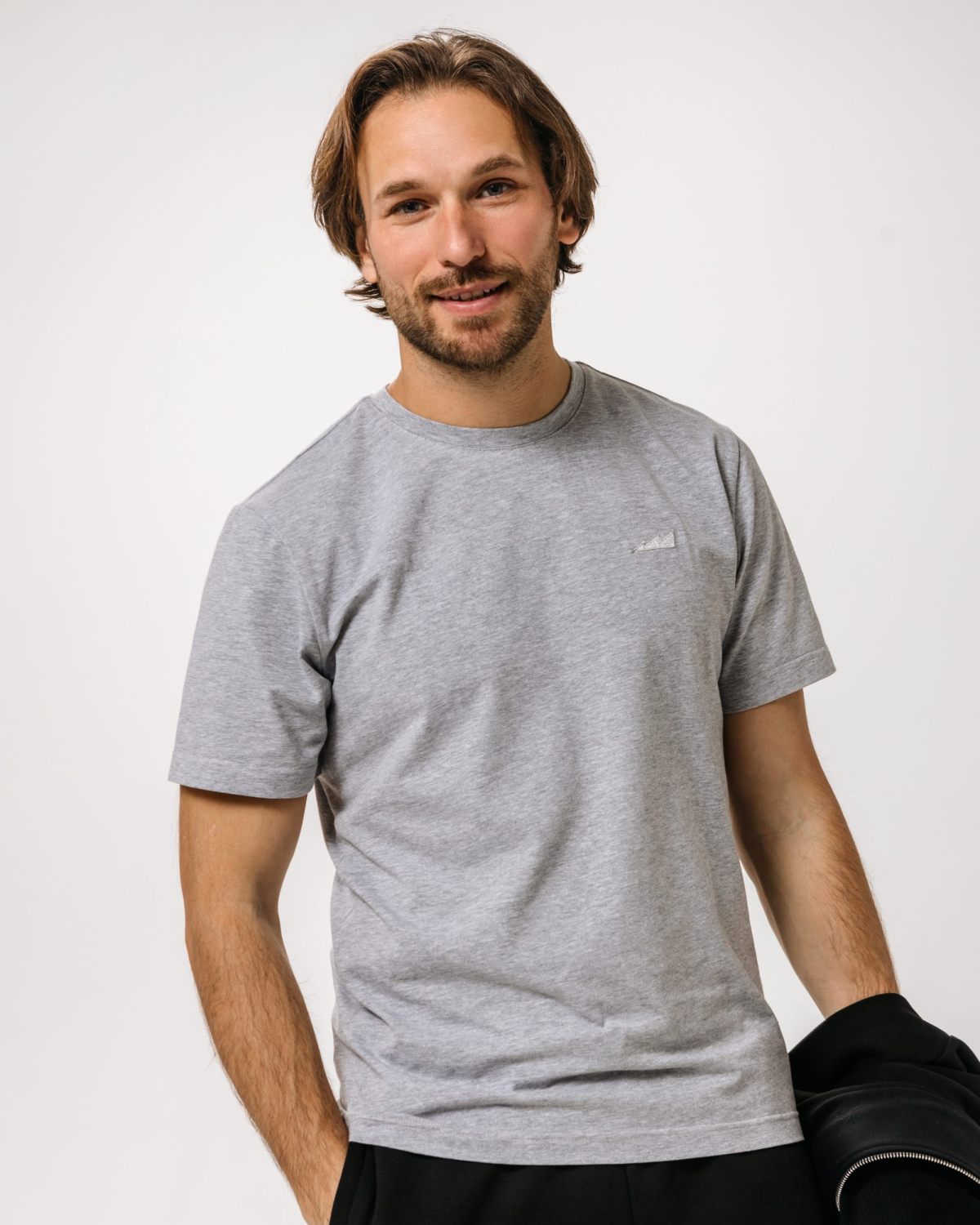 Футболка Regular Сlassic Nikasport, CL11-M11-GRY/MLG, цвет серый меланж