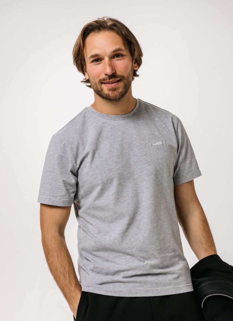 Футболка Regular Сlassic Nikasport, CL11-M11-GRY/MLG, цвет серый меланж