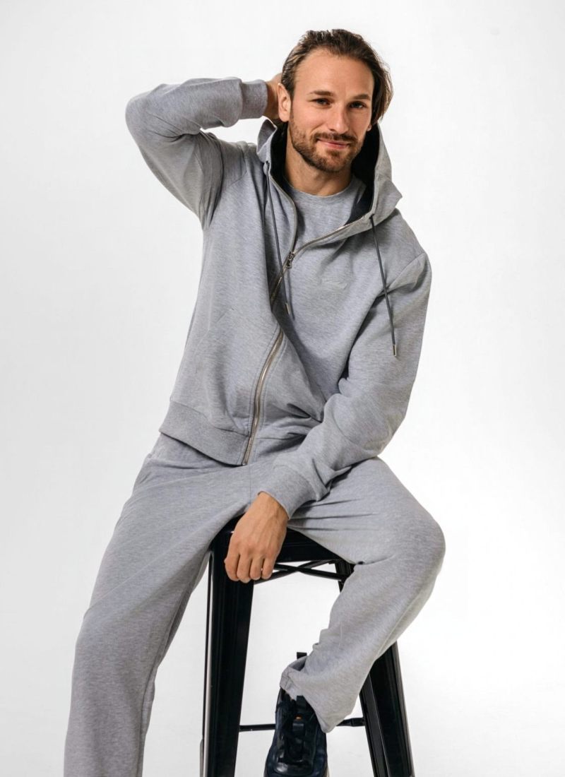 Худи на молнии Classic Nikasport, CL25-M111-GRY/MLG, цвет серый меланж