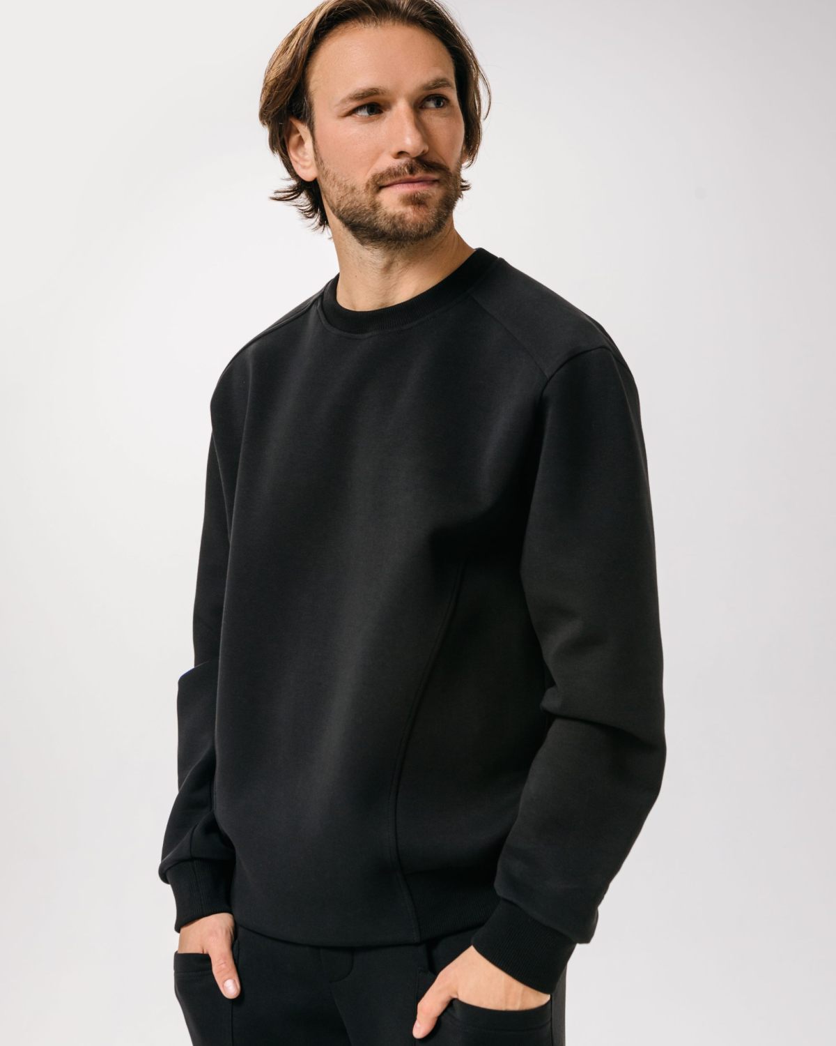 Свитшот Classic Pure Nikasport, CL24-M22-BLK, цвет черный
