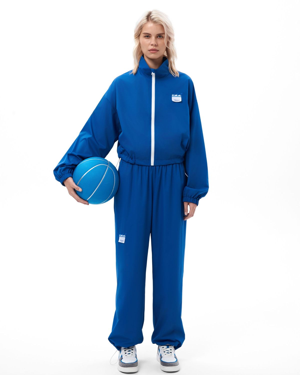 Брюки джоггеры широкие Indigo Nikasport, W3IND83-BLU, цвет синий