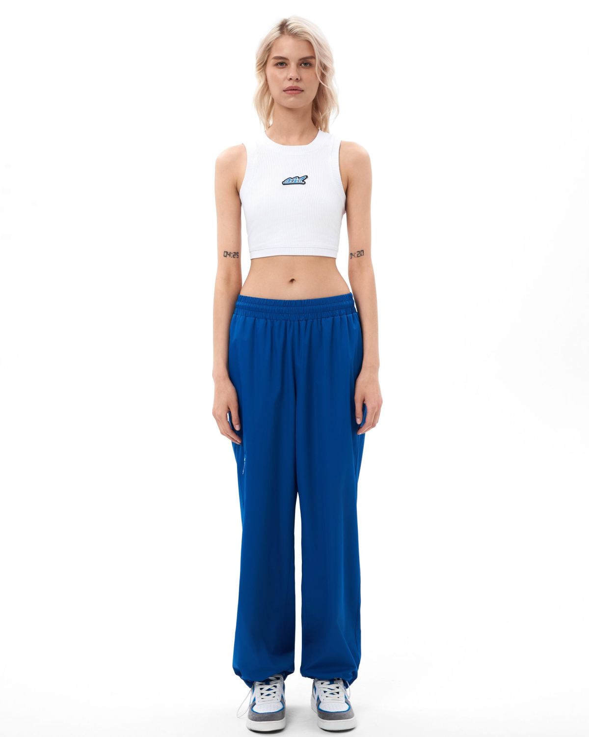 Укороченная майка Indigo Nikasport, W3IND62-WHT, цвет белый