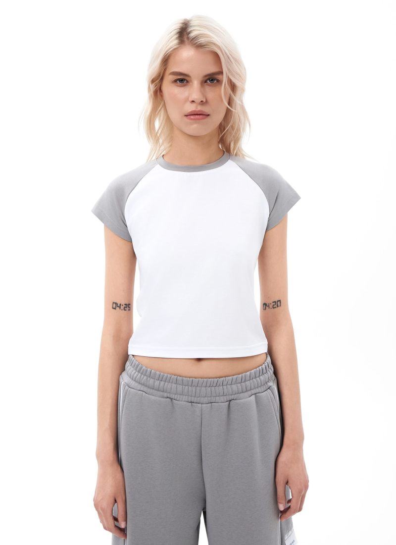 Укороченная футболка Indigo Nikasport, W3IND47-GPH, цвет графит