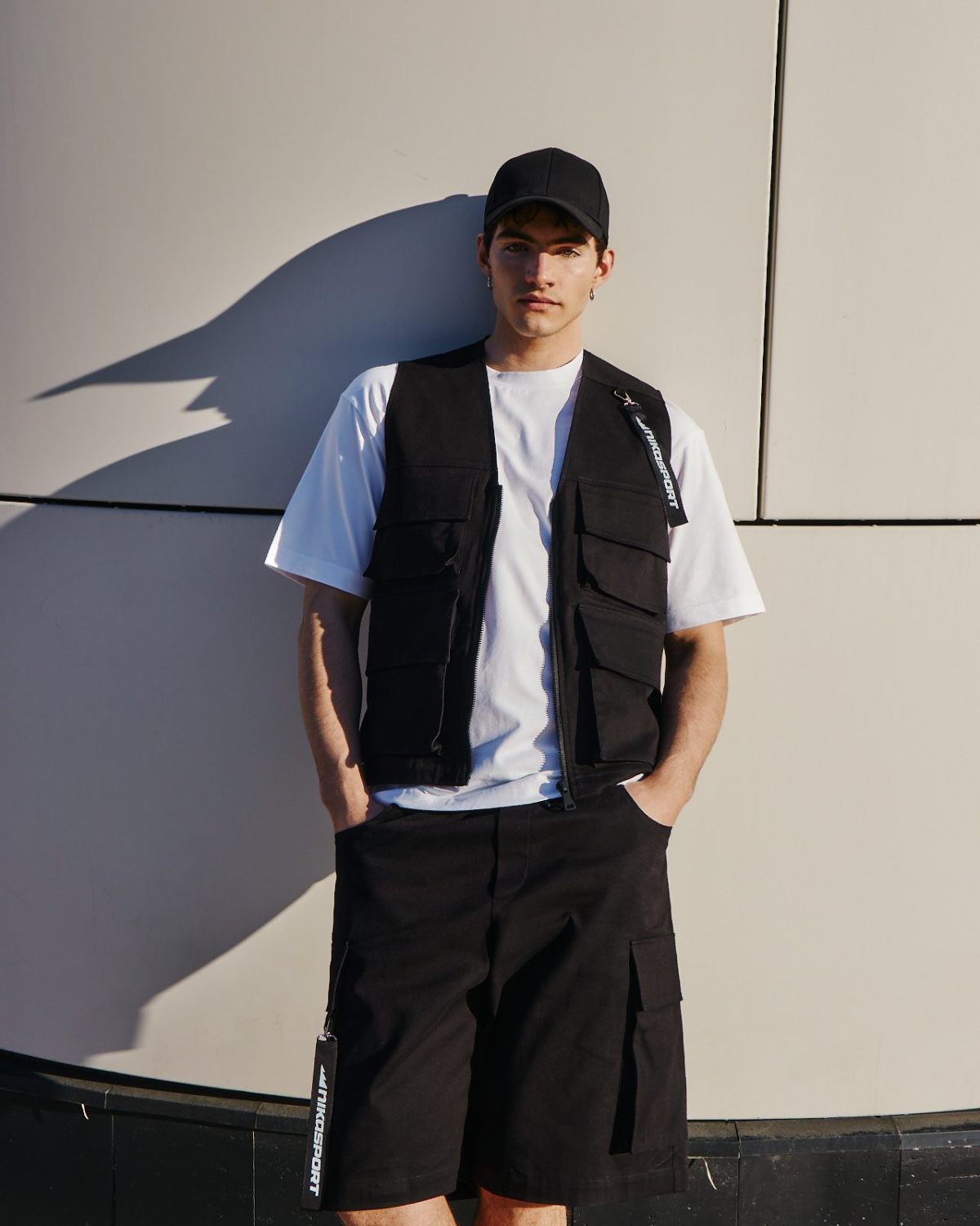 Шорты карго Oversize I’m the art Nikasport, M4ITA94-BLK, цвет черный