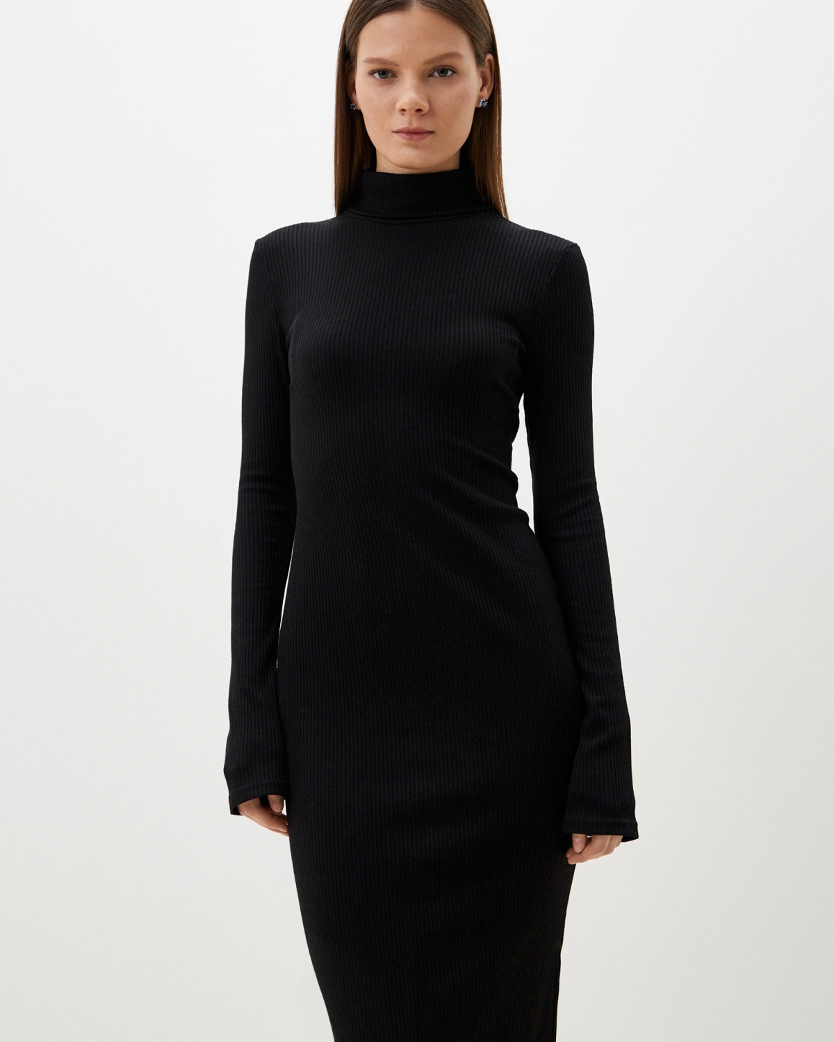 Платье длинное c разрезом_Slim infinity W BLK Nikasport, W2INF127-BLK, цвет черный